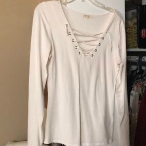 Laced up front, stretchy & comfy